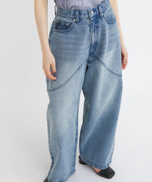 シームデザインカーブデニム