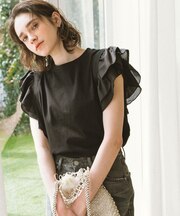 フリルフレンチタックスリーブプルオーバー