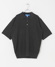 FORK&SPOON　ボーダーショートスリーブニットポロ