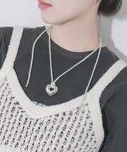 ステンレスハートトップカラーコードチョーカー