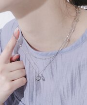 ステンレスラウンドトップ2セットネックレス