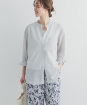 『UR TECH』バンドカラーシャツ