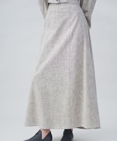 new basic　SLAB NEP FLARE SKIRT