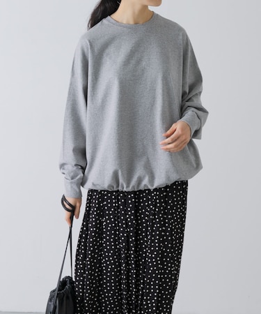 コットンドロストヘムカットソー