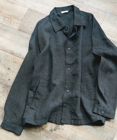 シルケットリネン シャツジャケット