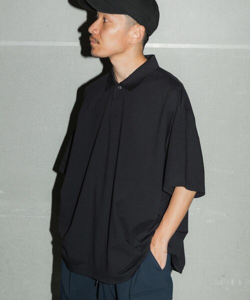 FUCTIONAL WIDE 長袖ポロシャツ　ブラック　wide dad Wide Dad BREEZY TECH ポロシャツ｜アーバンリサーチの通販｜&mall