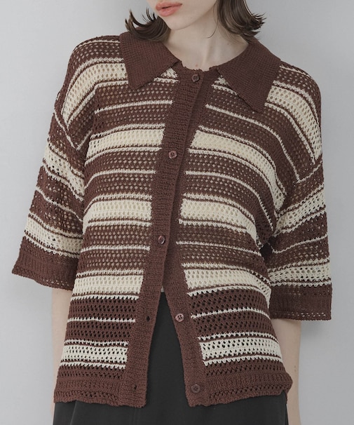 メッシュニットオーバーシャツ