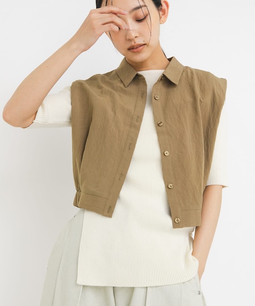 アシンメトリーRIBニット