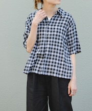FORK&SPOON　コットンレーヨンチェックシャツ