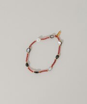 ステンレスストーンカラービーズブレスレット