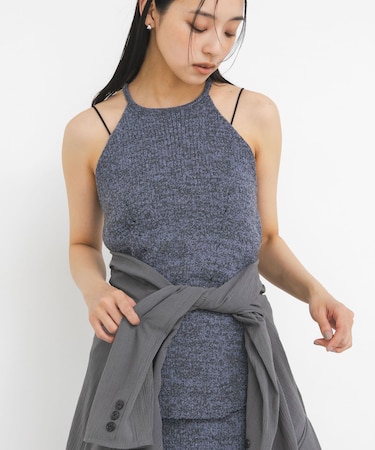 メランジRIBタンクトップ