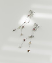 ストーンビーズチェーンイヤリング