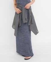 メランジRIBニットスカート