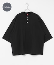 『別注』Healthknit×SENSE OF PLACE　ヘンリーネックTシャツ