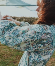 sara mallika PAISLEY FLOWER PRINT DRESS