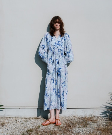 sara mallika　COTTON BOHEMIAN FLOWER DRESS
