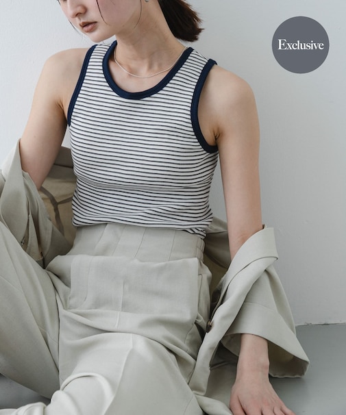 『別注』Healthknit×SENSE OF PLACE ボーダータンクトップ