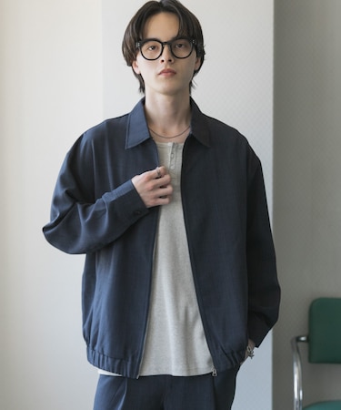 『UR TECH DRYLUXE』リネンライクジップブルゾン