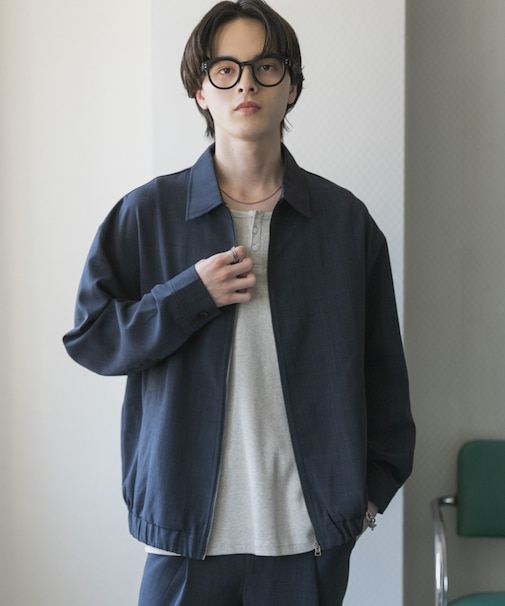『UR TECH DRYLUXE』リネンライクジップブルゾン