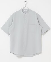 セオアルファバンドカラーショートスリーブシャツ