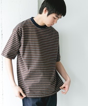 プレーティングマルチボーダーTシャツ