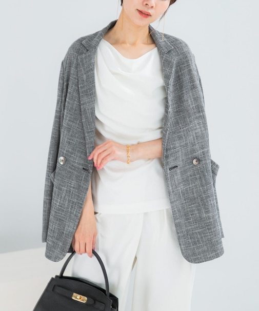 クールタッチ デザインドレープカットソー