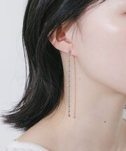 ステンレス2WAYペタルチェーンピアス