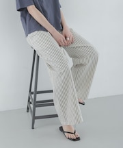 ストライプセミワイドイージーパンツ