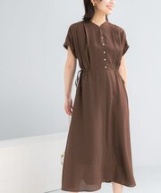 ウォッシャブルセミシアー2WAYネックワンピース