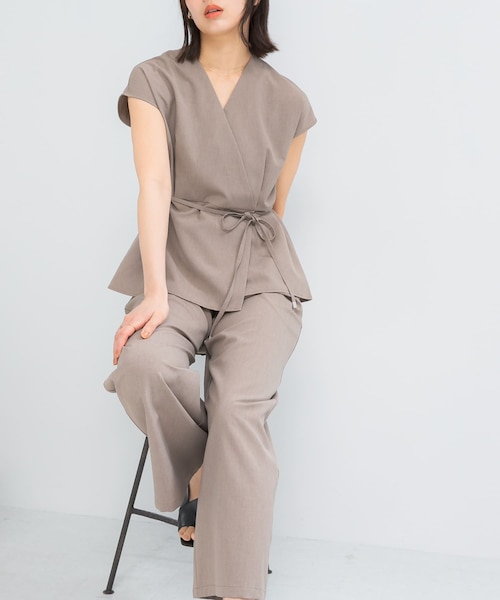 ORIHICA LUXE テーパードパンツ REDA織柄｜オリヒカの通販｜&mall