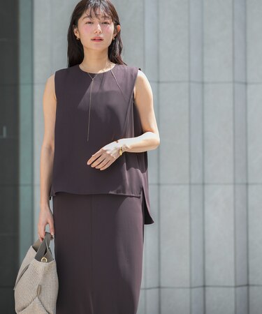 バックメタルポイントストレートワンピース