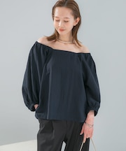 キュプラリネンオフショル2WAYブラウス
