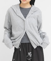 リングドットパイルフーディー