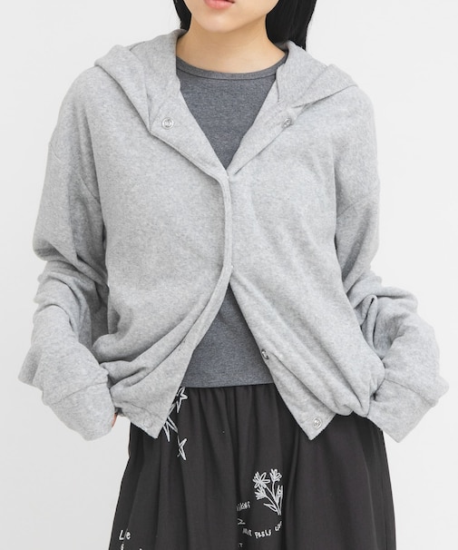 リングドットパイルフーディー