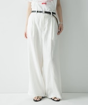 『3サイズ展開』リネンイージーワイドスラックス