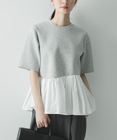 ドッキングペプラムカットソー