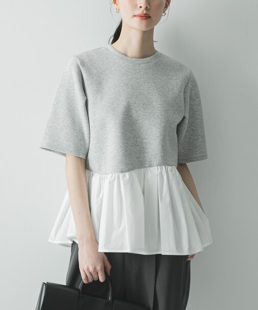 ドッキングペプラムカットソー
