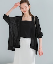 接触冷感シアーカーディガン