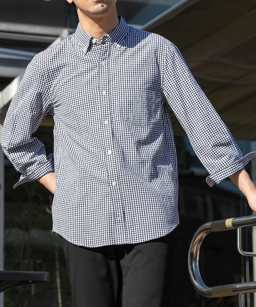 ハイパフォーマンスリネン七分袖シャツ