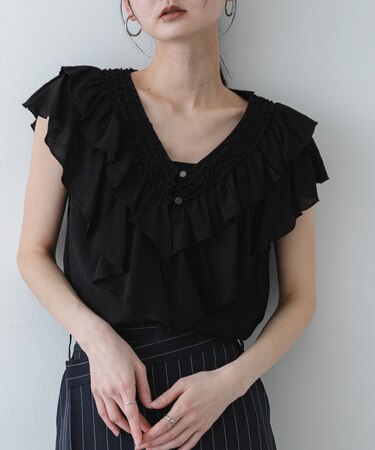 ヨウリュウフリルブラウス