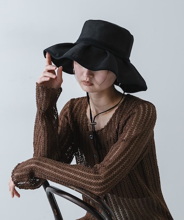 ジュートライクフリルハット