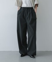 チェックイージーパンツ