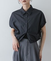 『イージーケア』クロップドギャザーシャツ