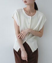 『洗濯可』シェイプラインセーター