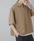 ダンボールポンチハーフジップショートスリーブTシャツ