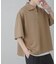 ダンボールポンチハーフジップショートスリーブTシャツ