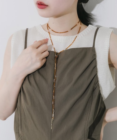 ビーズロングチョーカー