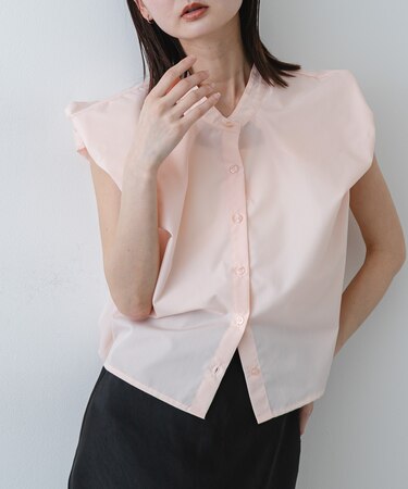 ブロードパフショルダーブラウス