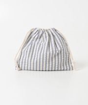 CINQ　ライトブルーストライプ 巾着S