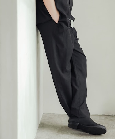 『イージーケア／速乾』クイックドライタックテーパードパンツ